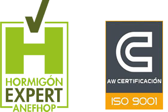 Logos certificaciones hormigón expert y aw certificación